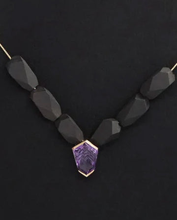 Ebony, Amethyst & 14k Gold